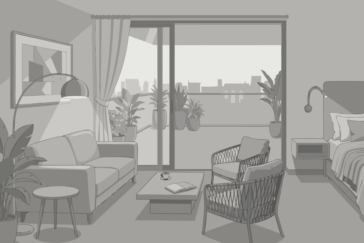 Apartamento com Vista do Jardim